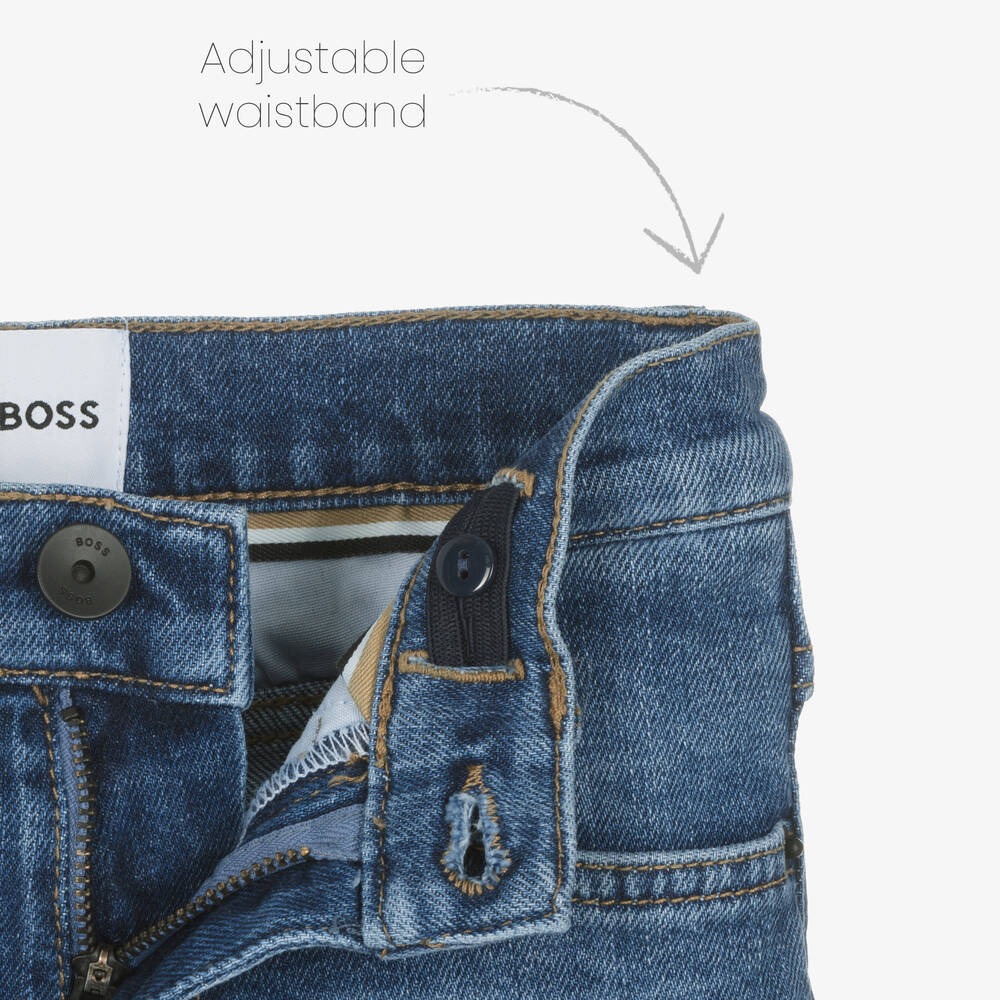 BOSS Boys Blue Regular Fit Denim Jeans