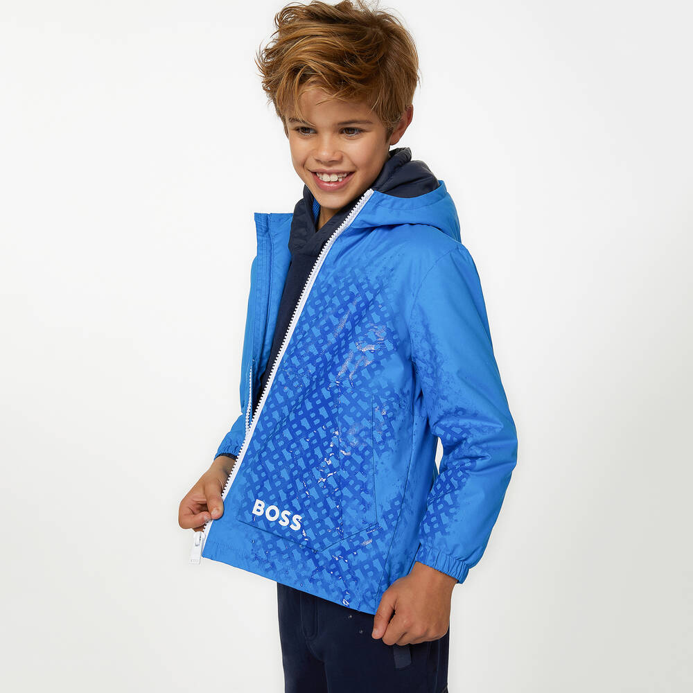 Boys hugo boss windbreaker deals