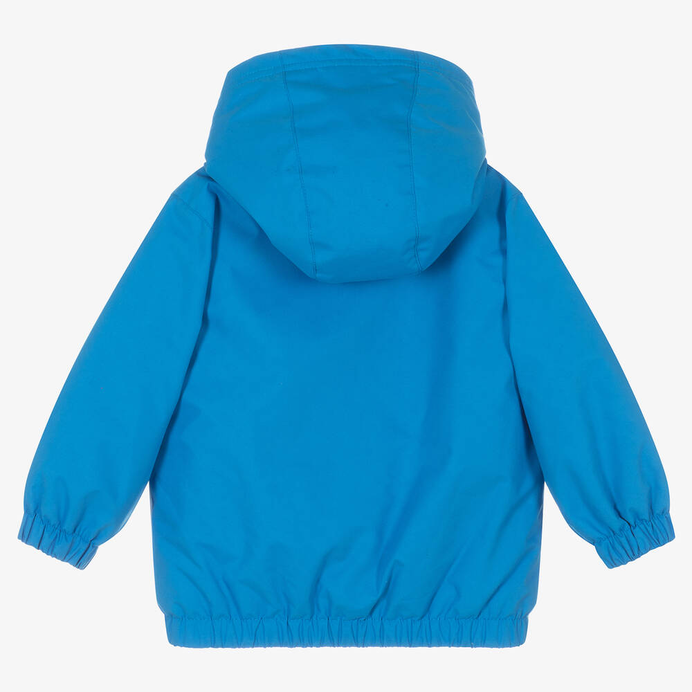 BOSS-Бело-голубая куртка с капюшоном | Childrensalon Outlet