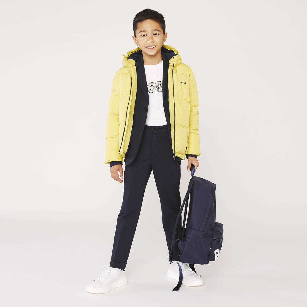 BOSS Boys Blue Wool Blazer Childrensalon Outlet