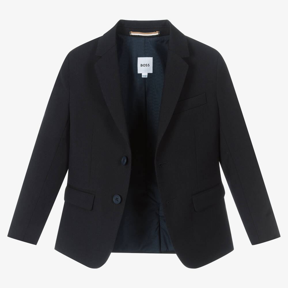 بوس-جاكيت بلايزر صوف لون أزرق للأولاد | Childrensalon Outlet