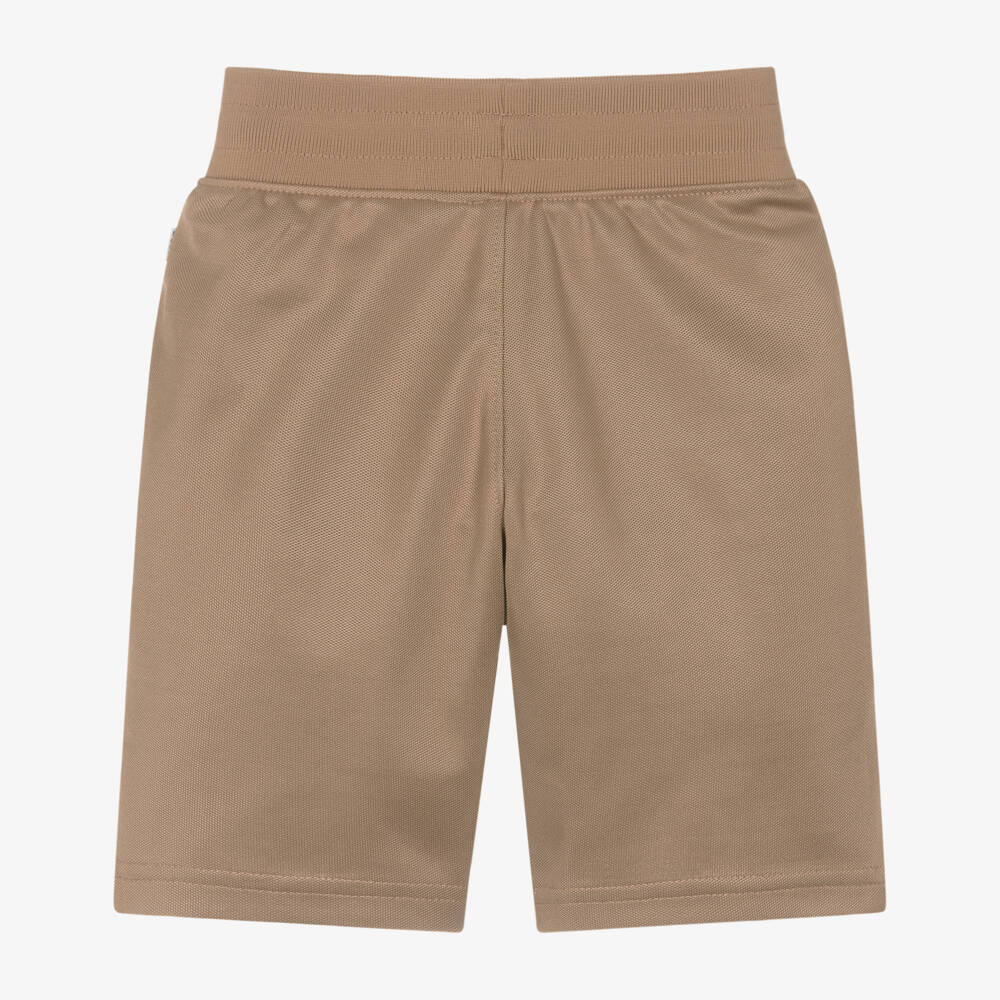 BOSS-Boys Casual Beige Piqué Shorts | Childrensalon Outlet