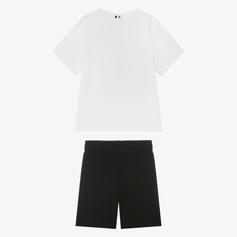 BOSS-Boys Charcoal Cotton Jersey Ensemble | Childrensalon Outlet