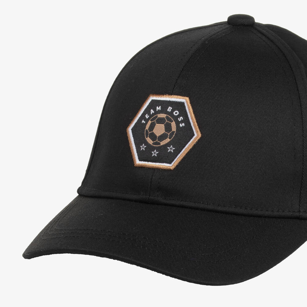 BOSS-Boys Charcoal Sporty Emblem Cap | Childrensalon Outlet