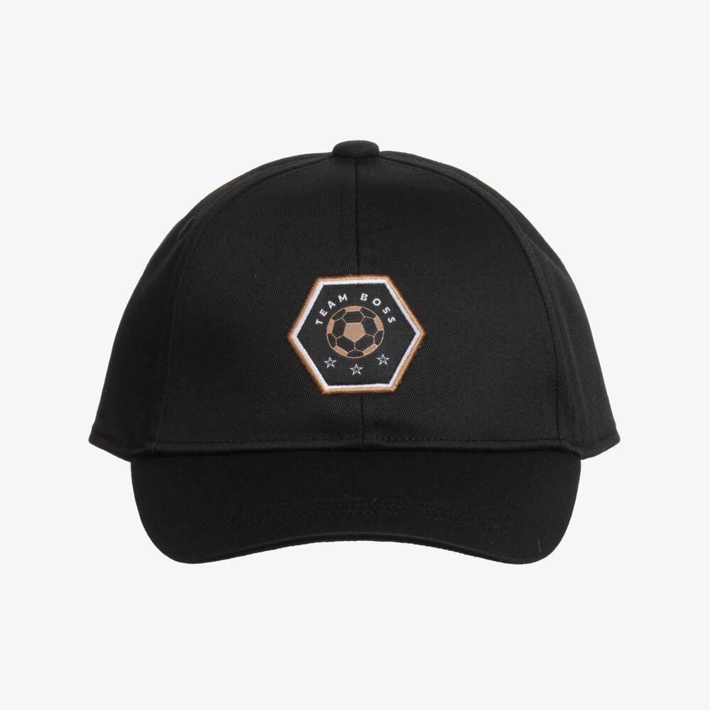 BOSS-Boys Charcoal Sporty Emblem Cap | Childrensalon Outlet