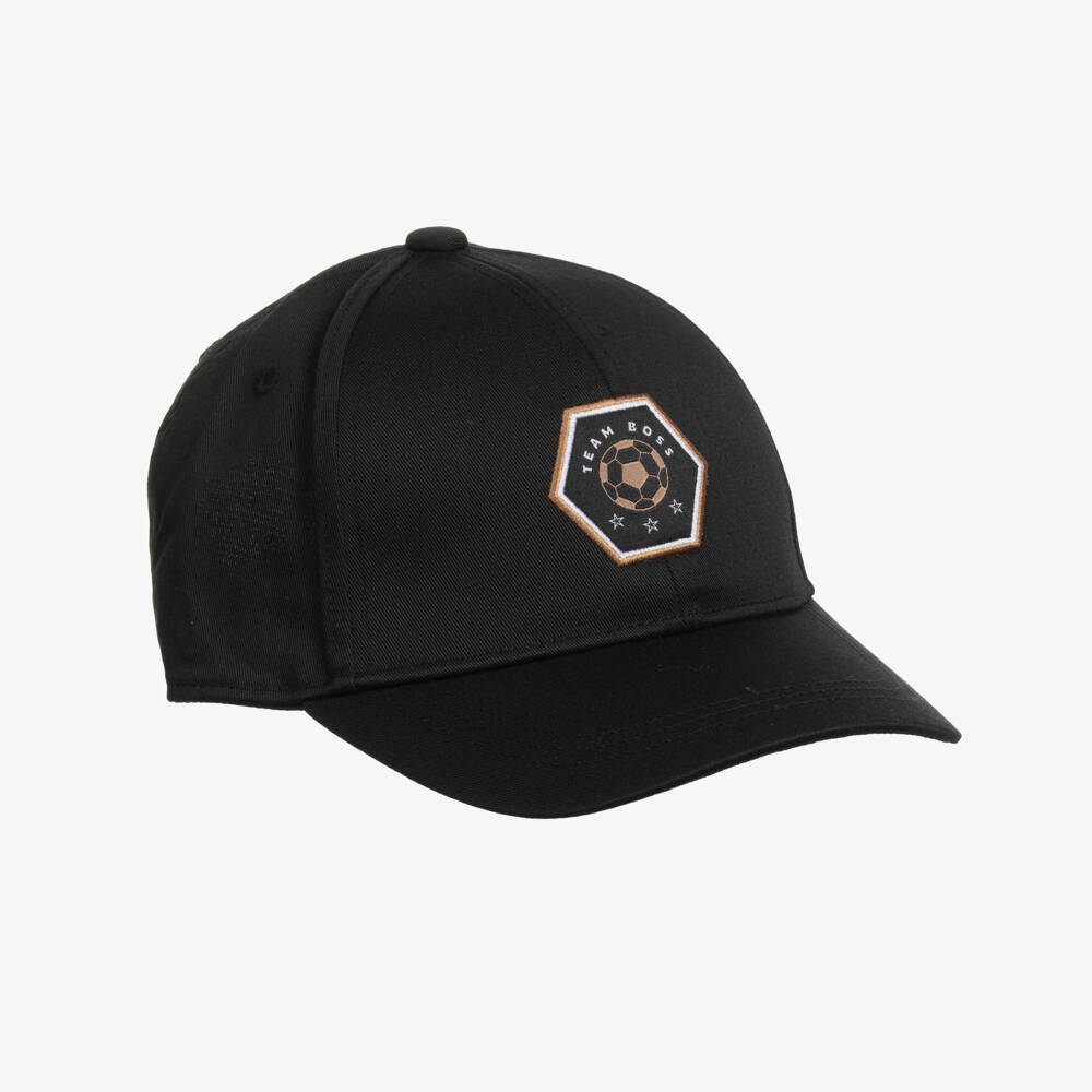 BOSS-Boys Charcoal Sporty Emblem Cap | Childrensalon Outlet