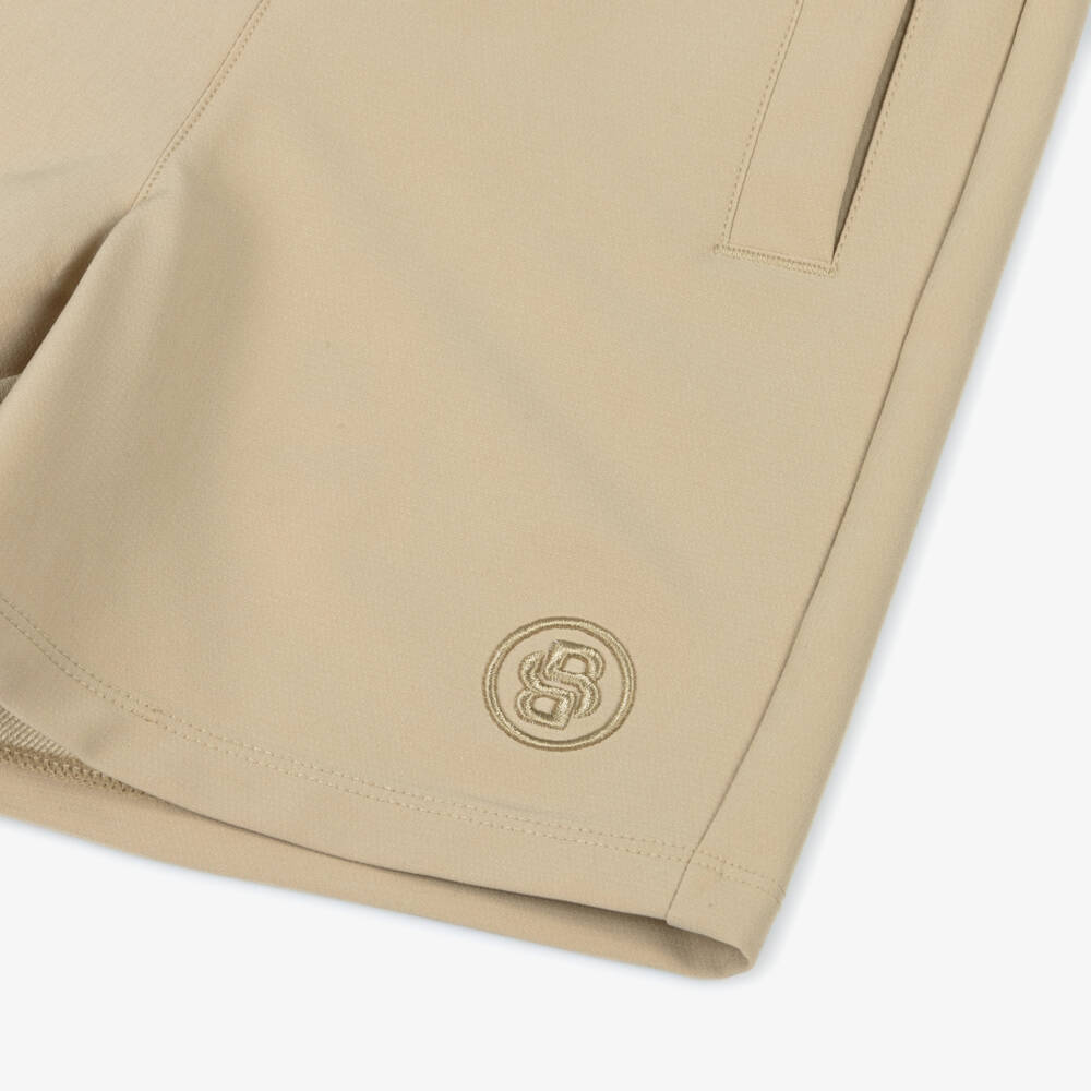 BOSS-Boys Classic Beige Summer Shorts | Childrensalon Outlet
