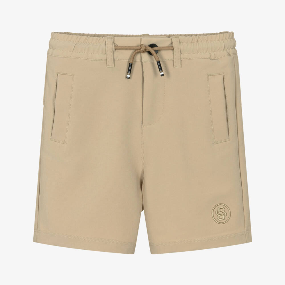 BOSS-Boys Classic Beige Summer Shorts | Childrensalon Outlet