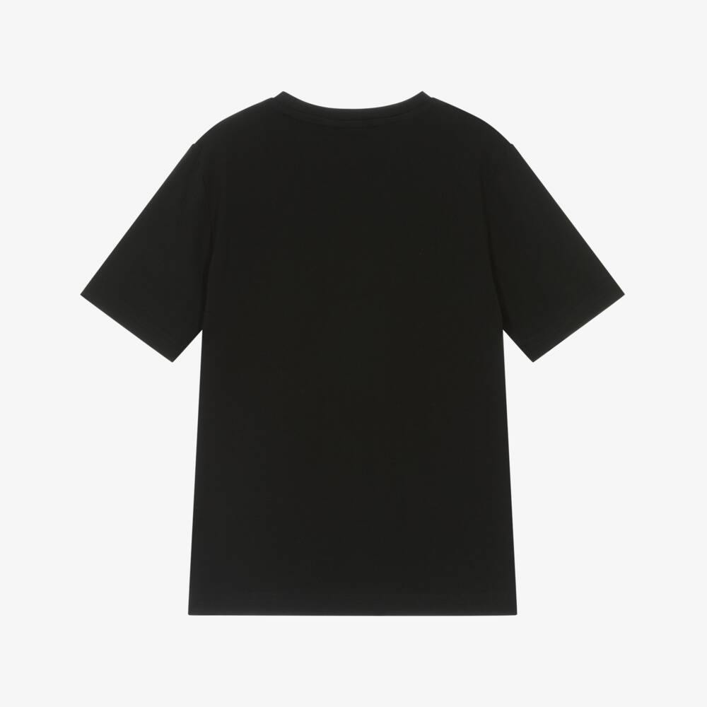 BOSS-Boys Classic Black Cotton Tee | Childrensalon Outlet