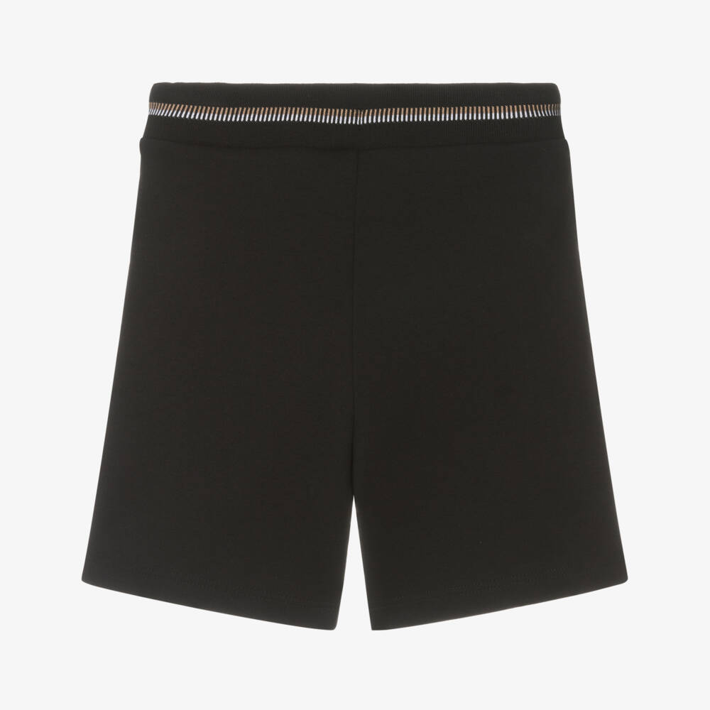 BOSS-شورت جيرسي كلاسيكي أسود للأولاد | Childrensalon Outlet