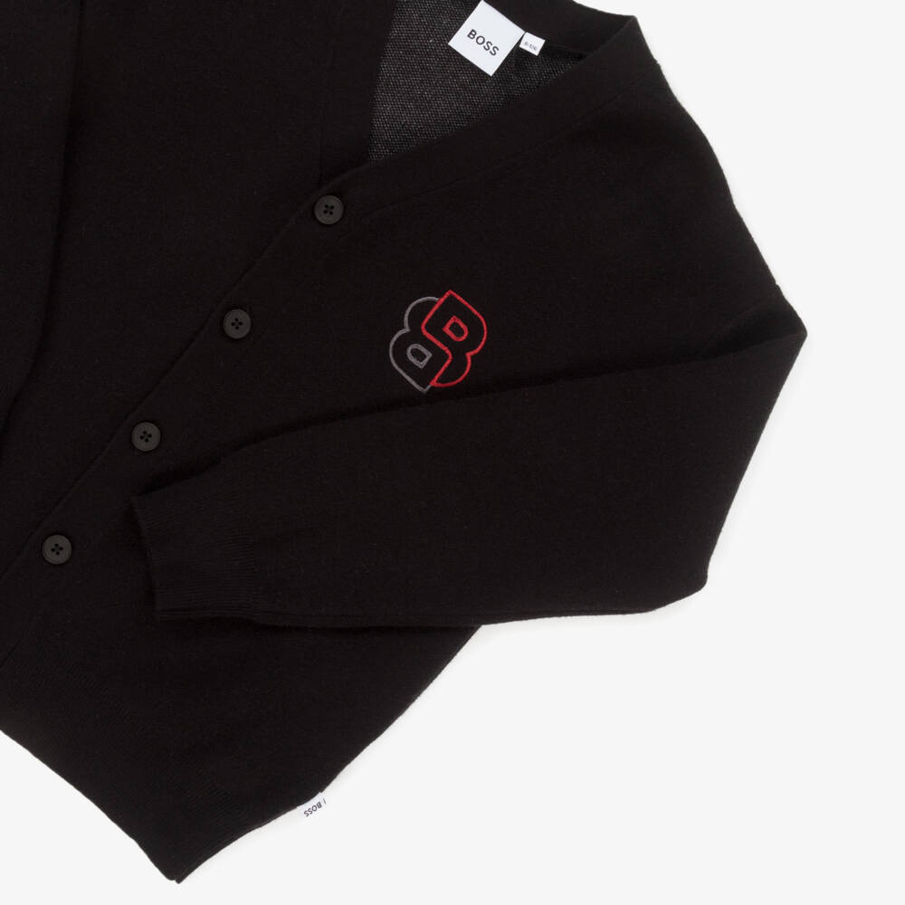 BOSS-Классический черный вязаный кардиган для мальчиков | Childrensalon Outlet