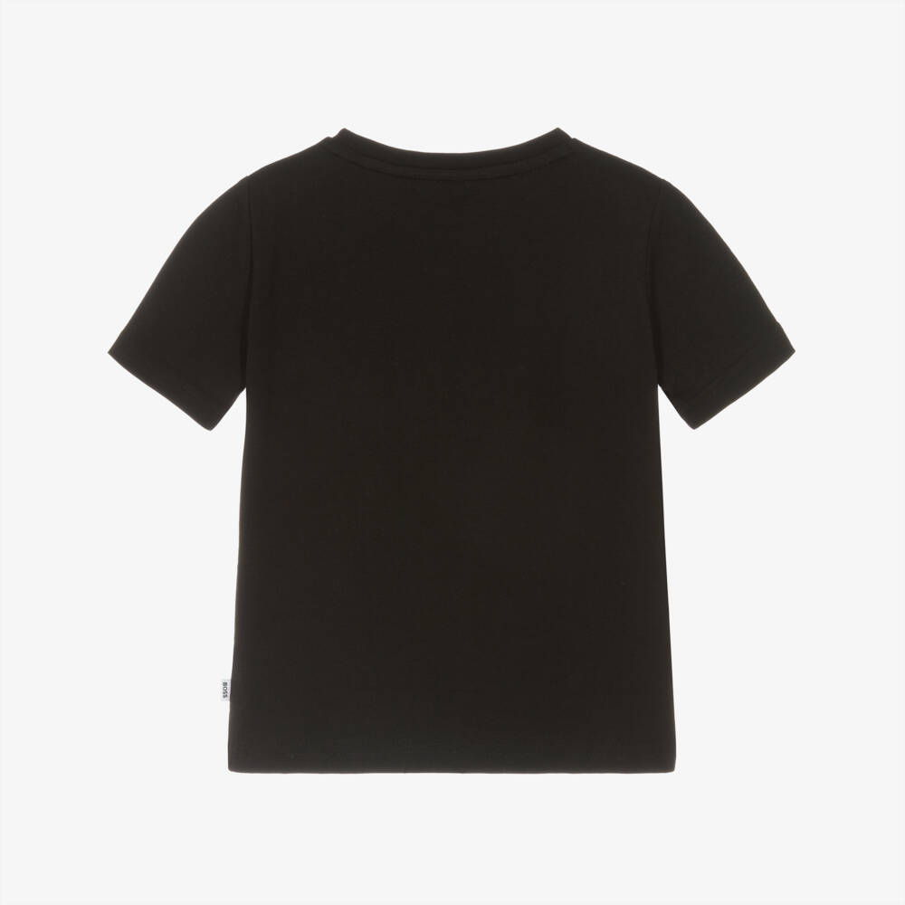 BOSS-Boys Classic Black Striped Tee | Childrensalon Outlet