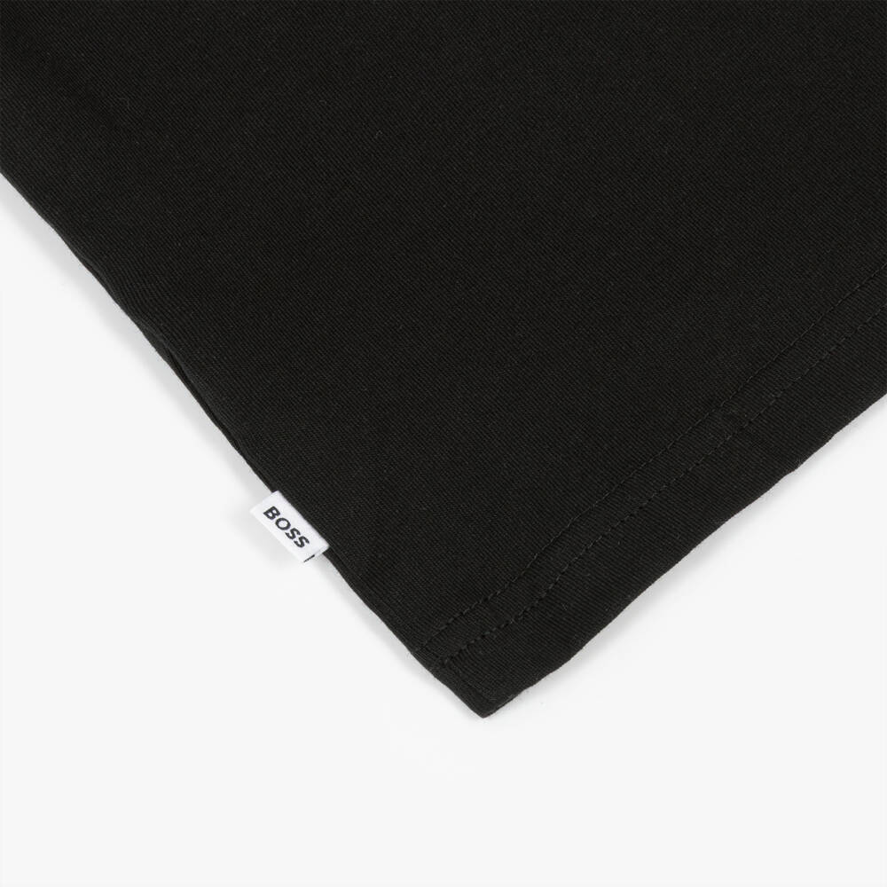 BOSS-Boys Classic Black Striped Tee | Childrensalon Outlet