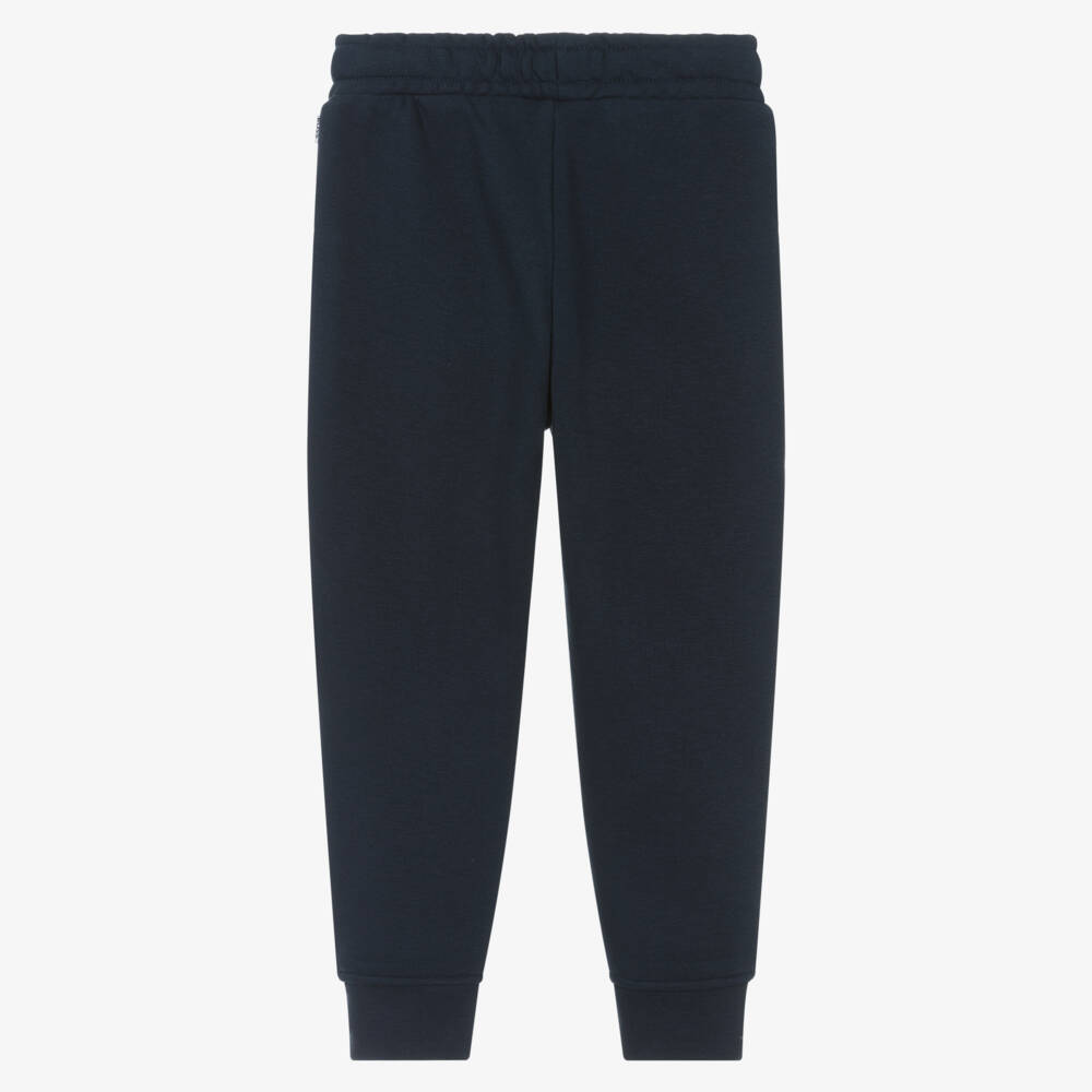 BOSS-Boys Classic Blue Cotton Joggers | Childrensalon Outlet