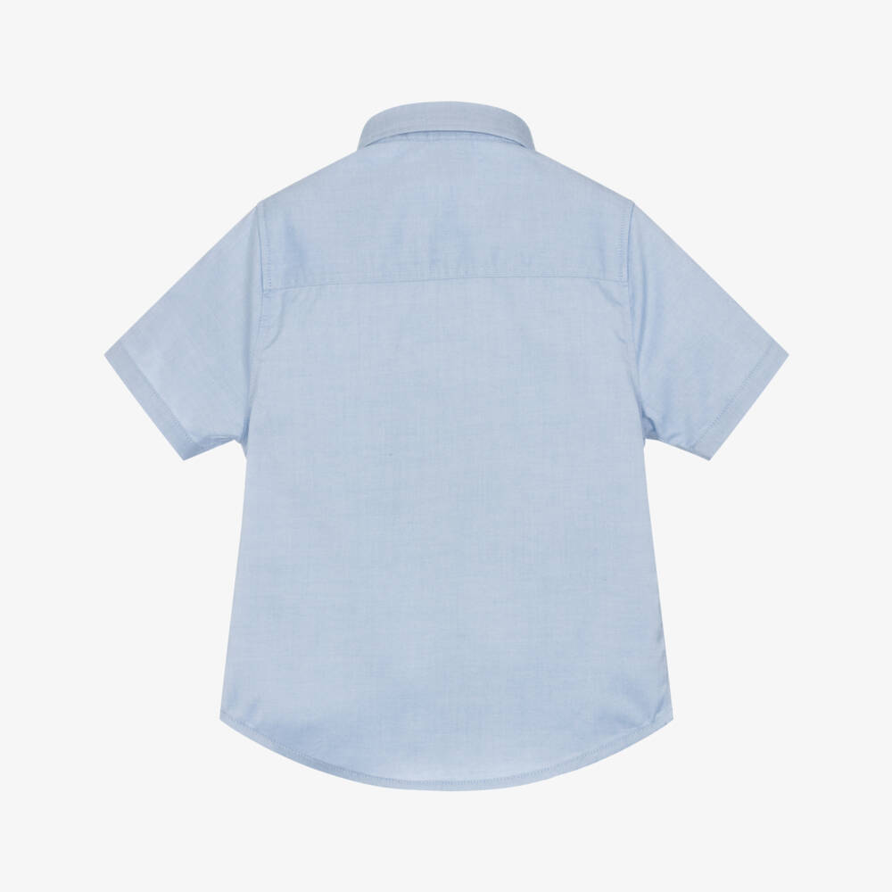 BOSS-Boys Classic Blue Cotton Oxford | Childrensalon Outlet