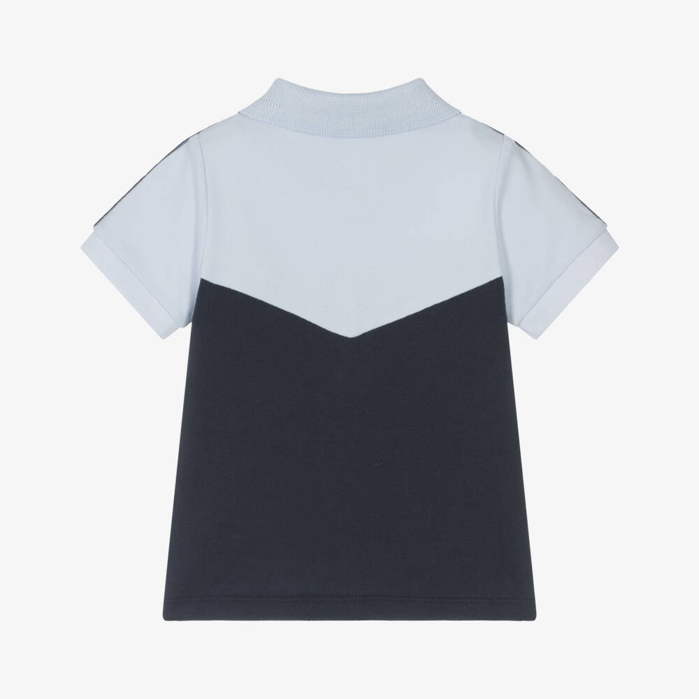 BOSS-Boys Classic Blue Cotton Polo | Childrensalon Outlet