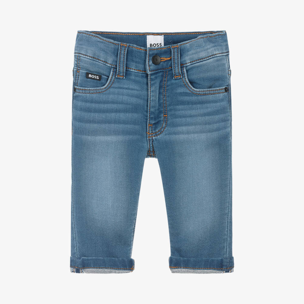 BOSS-Boys Classic Blue Denim Trousers | Childrensalon Outlet