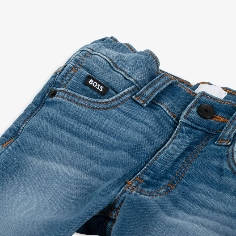 BOSS-Boys Classic Blue Denim Trousers | Childrensalon Outlet