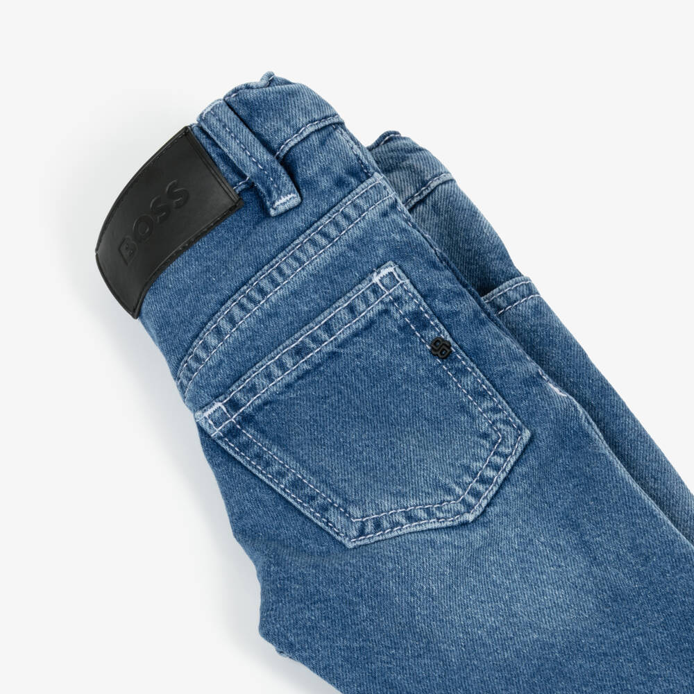 BOSS-Boys Classic Blue Denim Trousers | Childrensalon Outlet