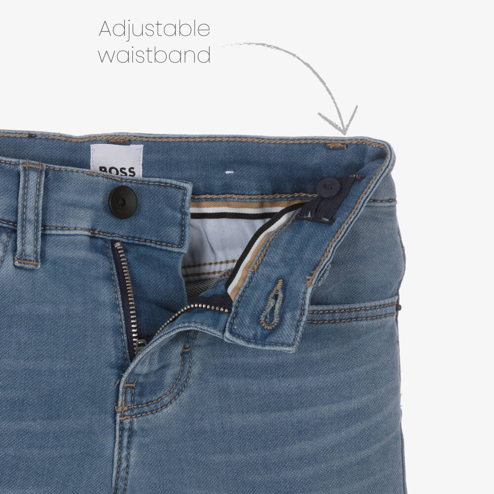 BOSS-Boys Classic Blue Denim Trousers | Childrensalon Outlet
