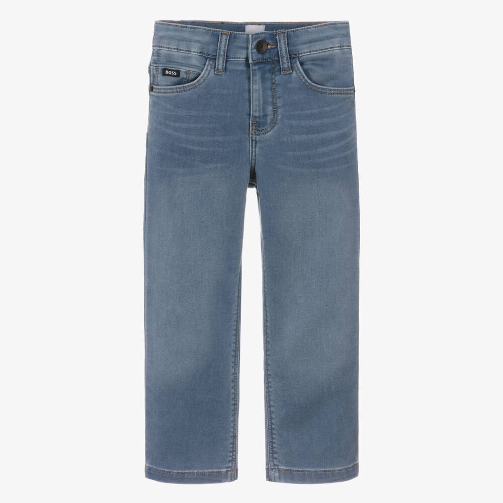 BOSS-Boys Classic Blue Denim Trousers | Childrensalon Outlet
