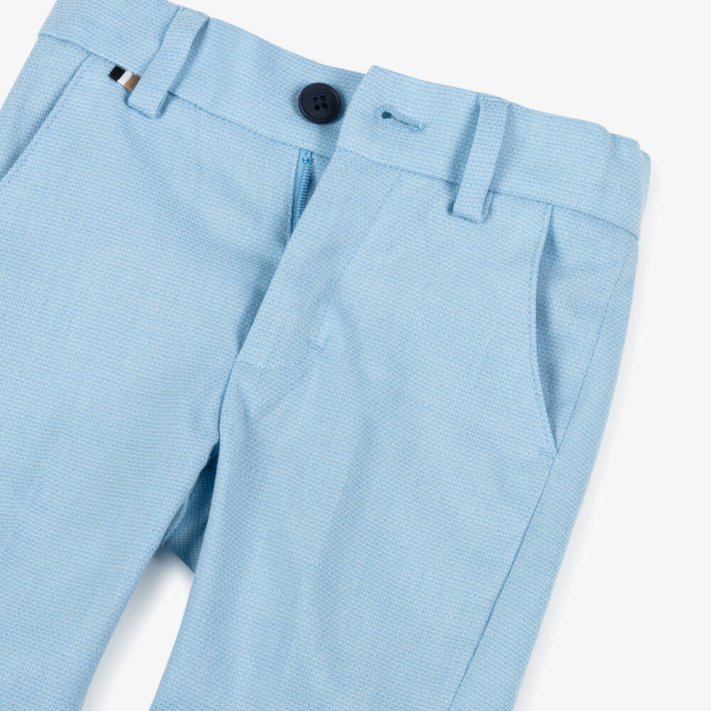 BOSS-Boys Classic Blue Dress Trousers | Childrensalon Outlet