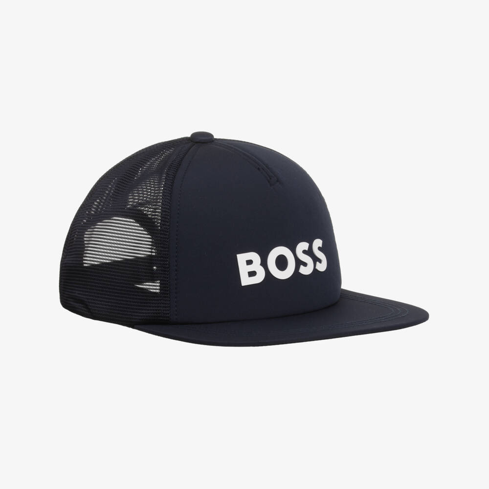 BOSS-Boys Classic Blue Sun Shield Cap | Childrensalon Outlet