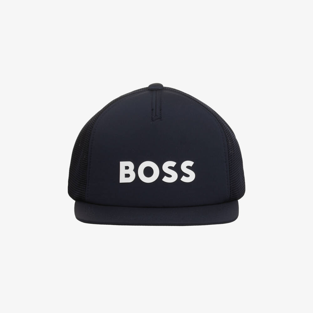 BOSS-Boys Classic Blue Sun Shield Cap | Childrensalon Outlet