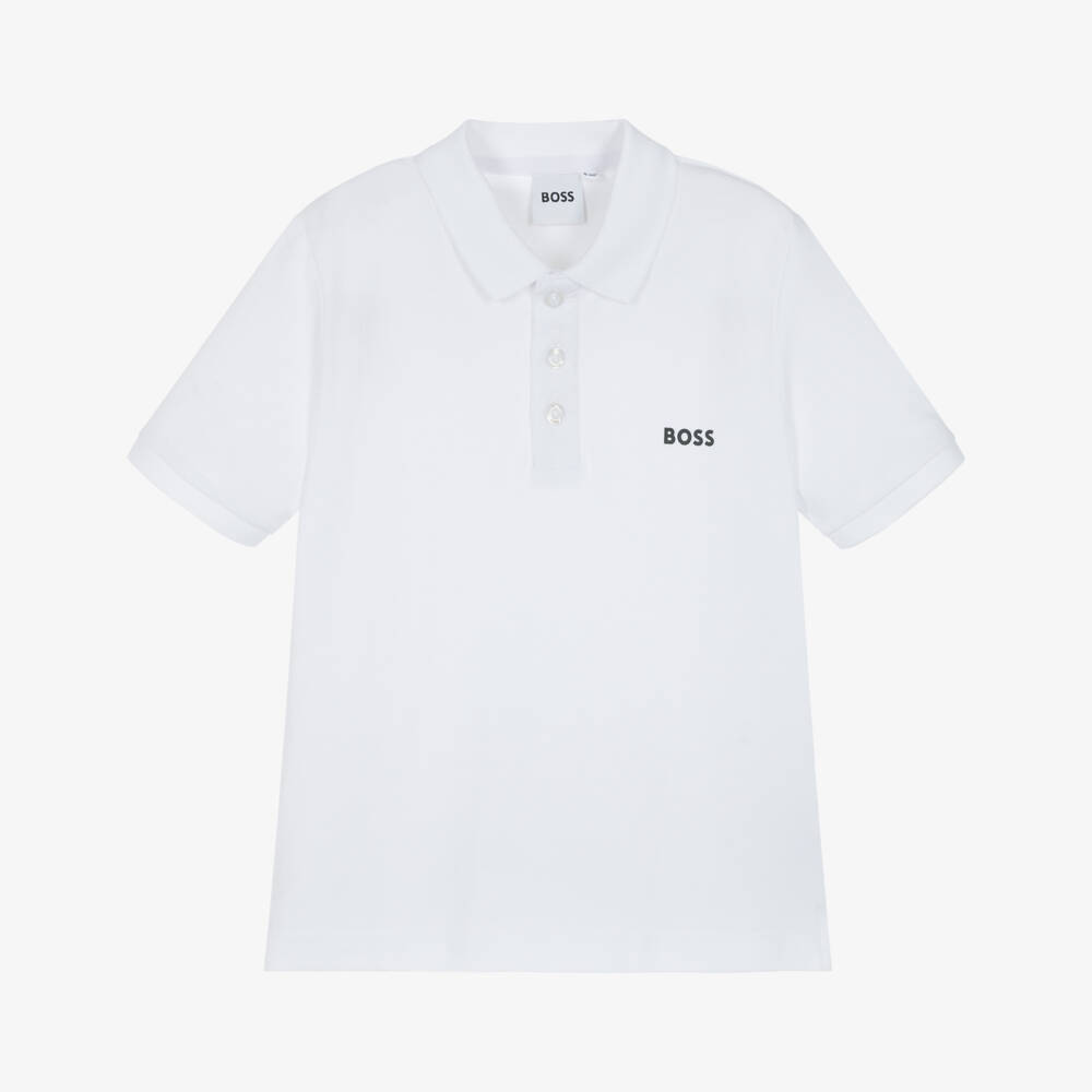 BOSS-Boys Classic Cotton Logo Polo | Childrensalon Outlet