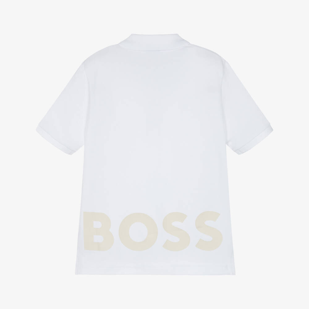 BOSS-Boys Classic Cotton Logo Polo | Childrensalon Outlet