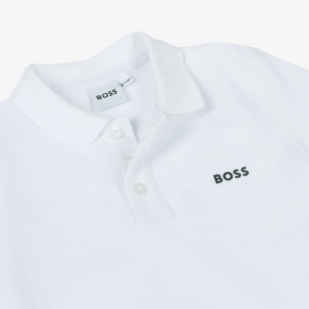 BOSS-Boys Classic Cotton Logo Polo | Childrensalon Outlet