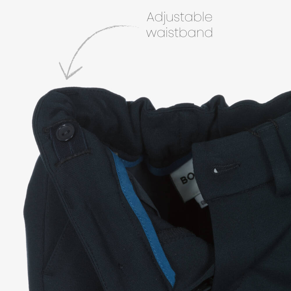 BOSS-Синий костюм из миланского джерси для мальчиков | Childrensalon Outlet