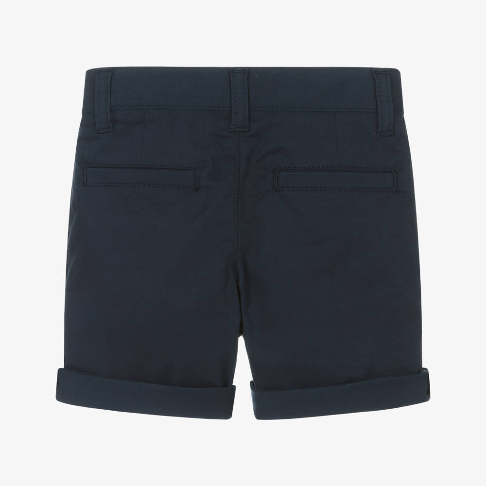 BOSS-Boys Classic Navy Twill Shorts | Childrensalon Outlet