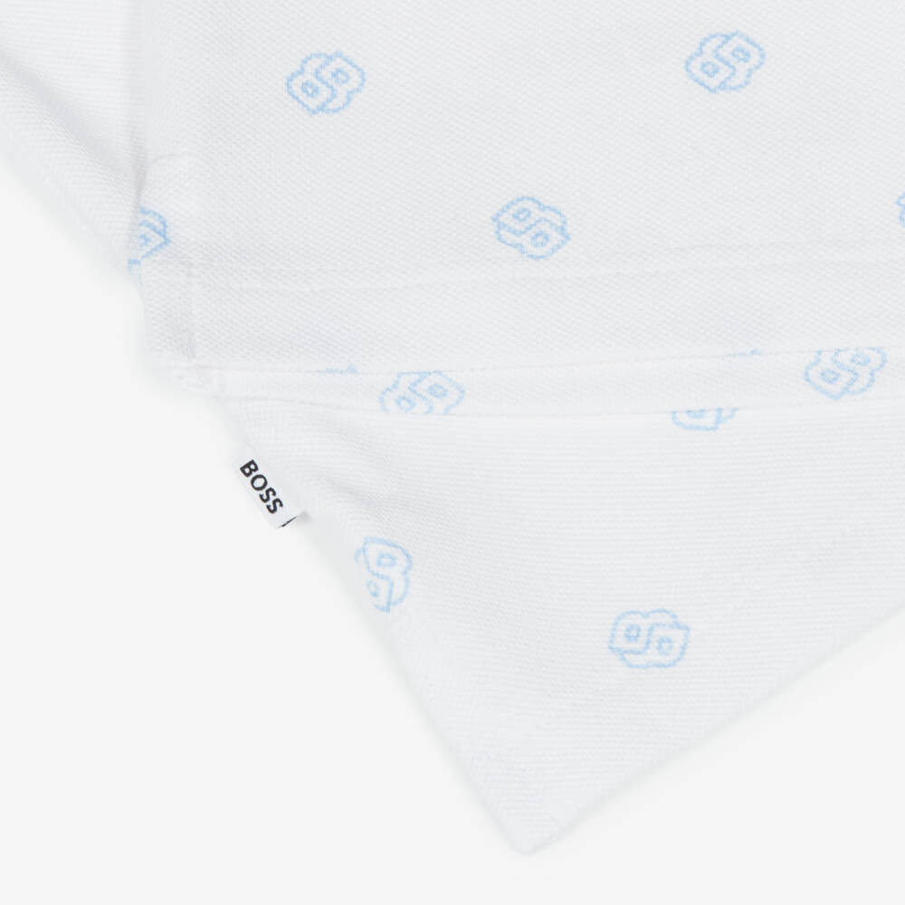 BOSS-Boys Classic White Logo Polo | Childrensalon Outlet