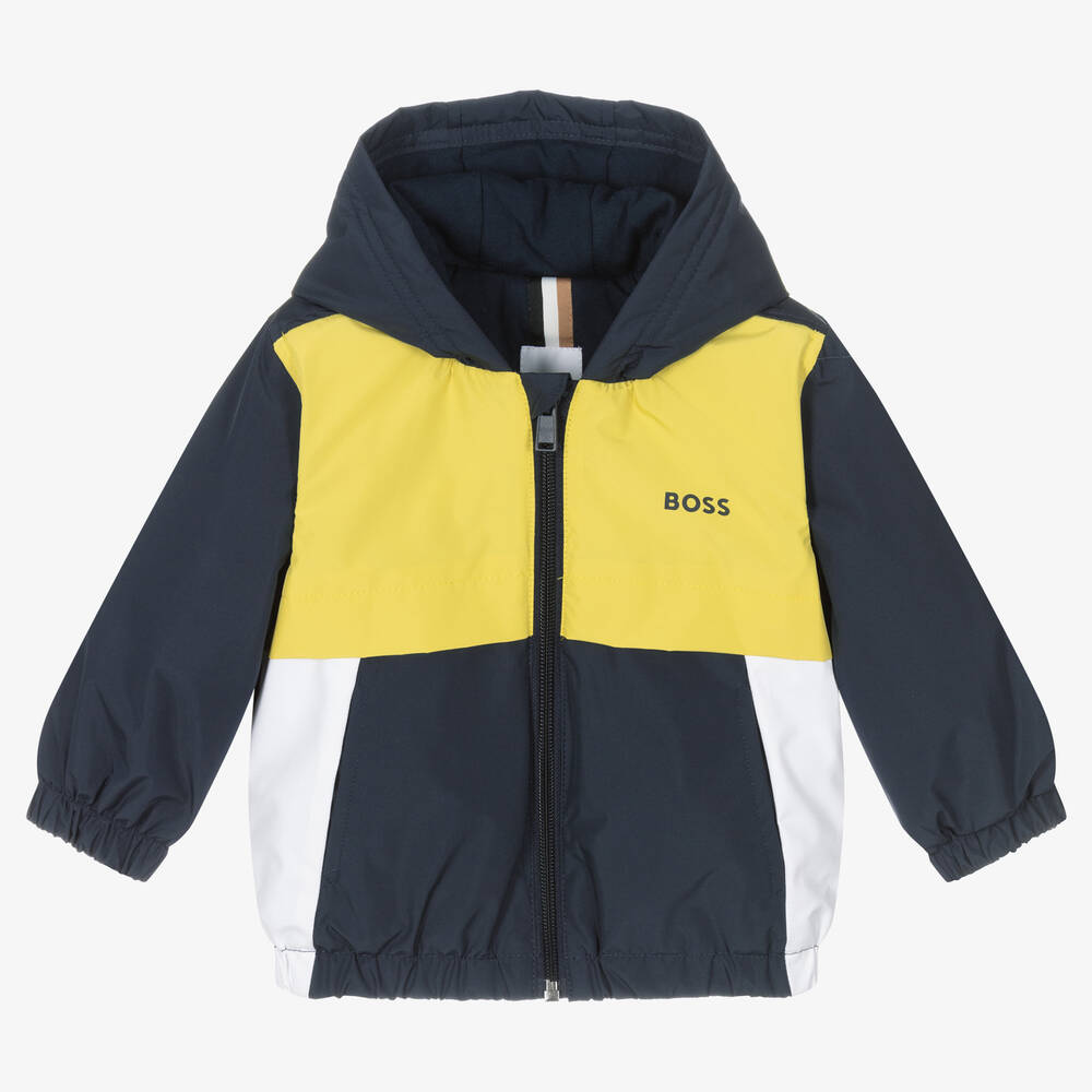 BOSS - Boys Colourblock Hooded Jacket | Childrensalon