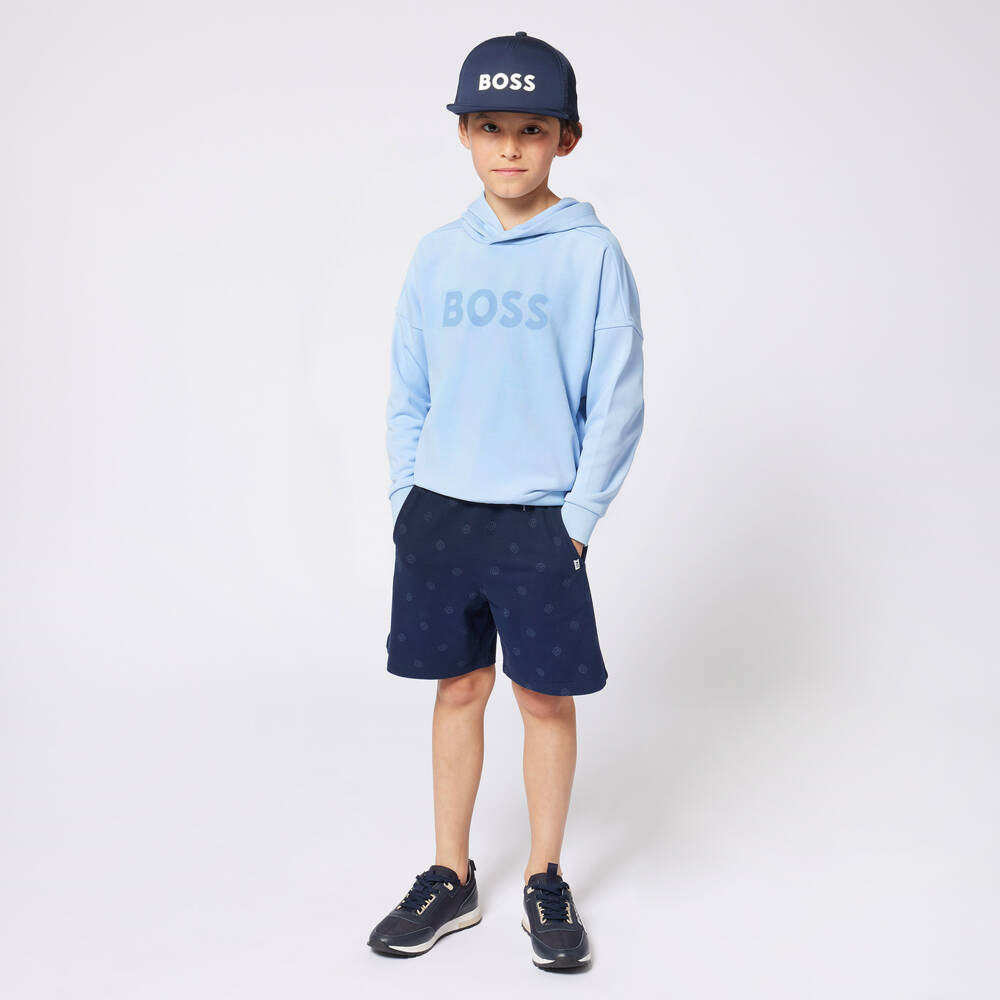 BOSS-Boys Cool Blue Sweatshirt | Childrensalon Outlet