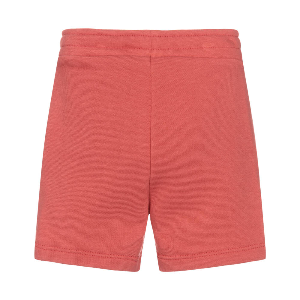 BOSS-Boys Coral Red Cotton Jersey Shorts | Childrensalon Outlet