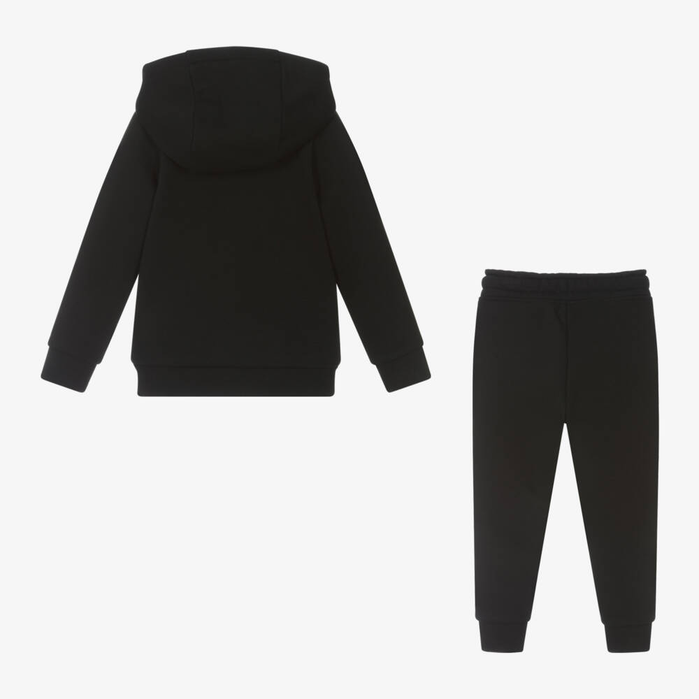 BOSS-Boys Cotton Black Logo Tracksuit | Childrensalon Outlet