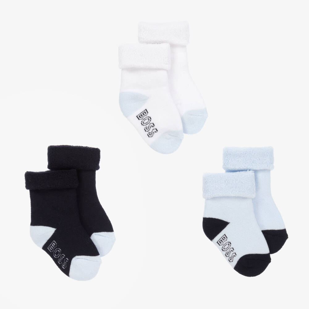 BOSS-Boys Cotton Blend Socks Trio | Childrensalon Outlet
