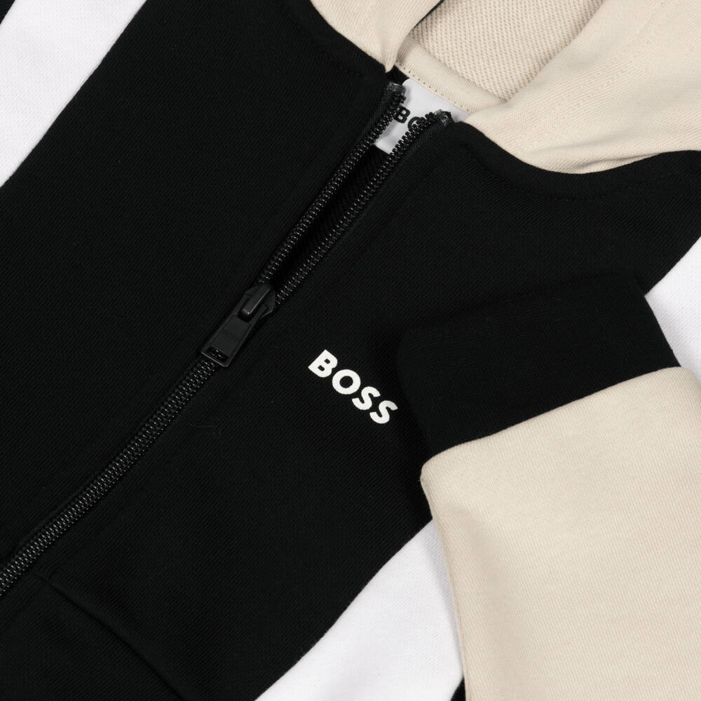 BOSS-Boys Cotton Colorblock Zip Jacket | Childrensalon Outlet