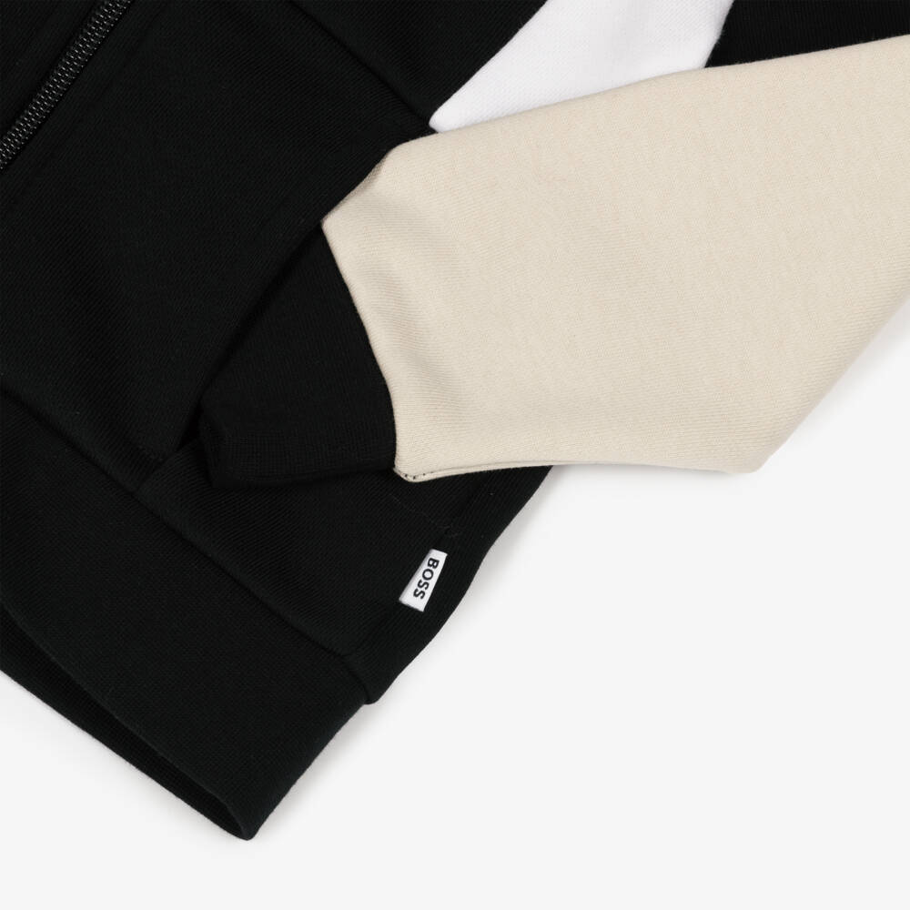 BOSS-Boys Cotton Colorblock Zip Jacket | Childrensalon Outlet