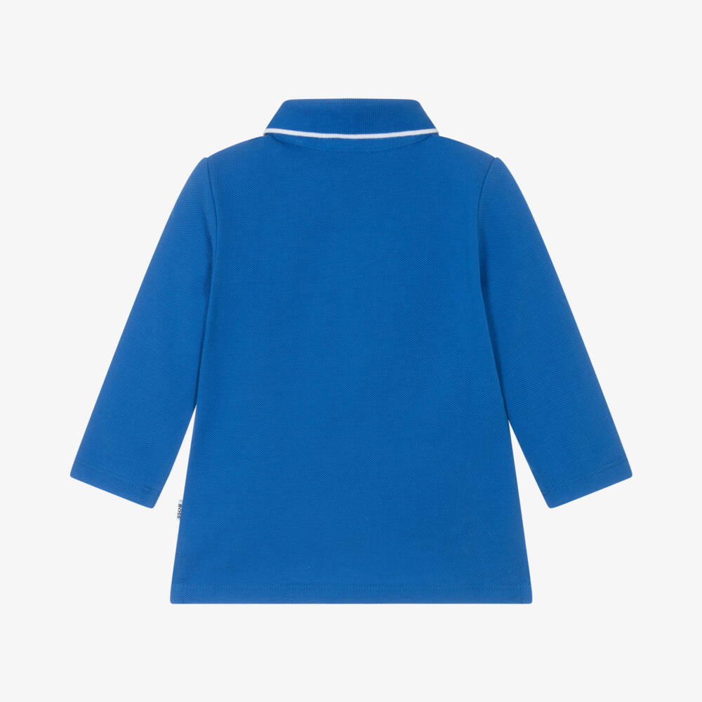 BOSS-Boys Cotton Polo in Bright Blue | Childrensalon Outlet