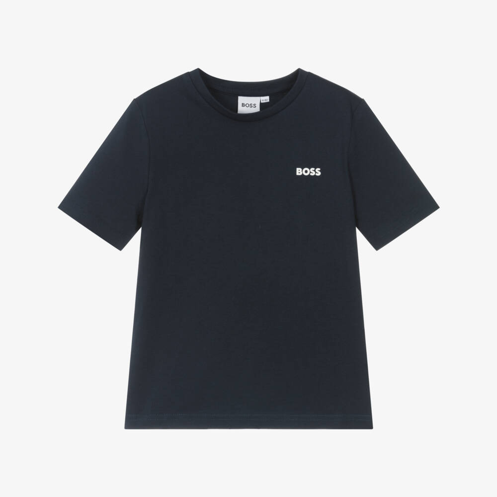 BOSS-Boys Cotton Sky Tee | Childrensalon Outlet