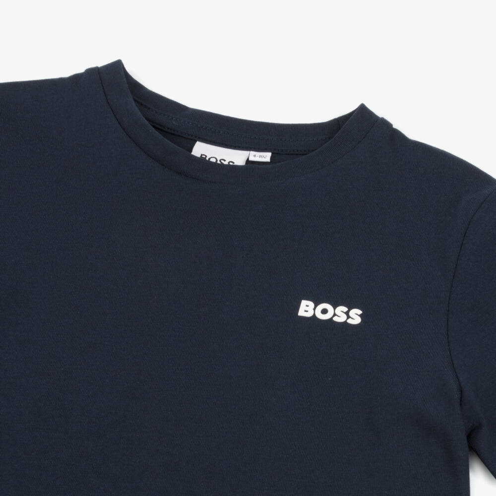 BOSS-Boys Cotton Sky Tee | Childrensalon Outlet