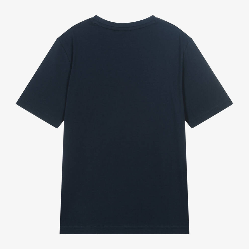 BOSS-Boys Cotton Tee in Deep Blue | Childrensalon Outlet