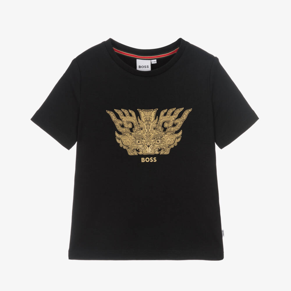 BOSS-Футболка из хлопка с драконом для мальчиков | Childrensalon Outlet