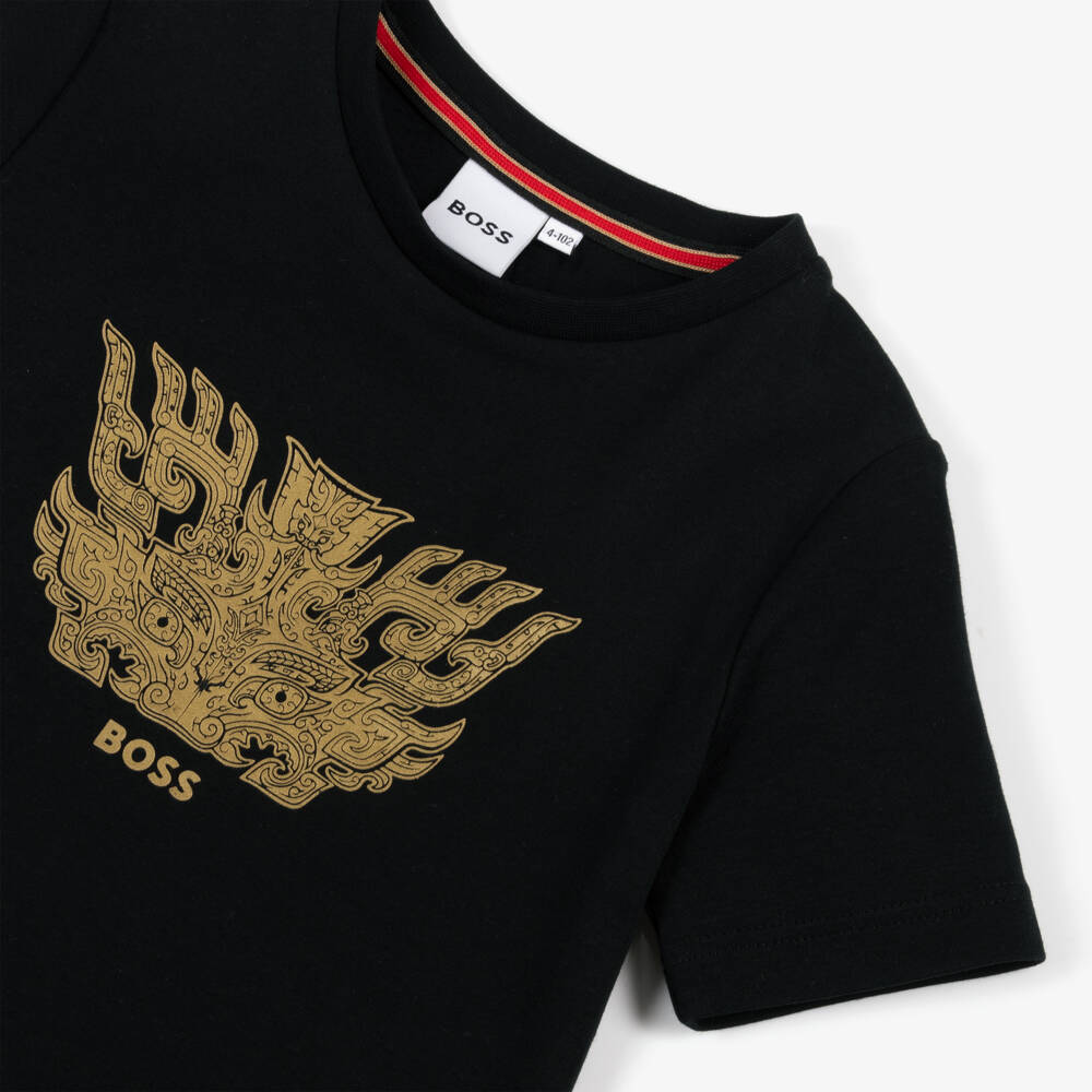 BOSS-تي شيرت قطن للأولاد بتصميم تنين | Childrensalon Outlet