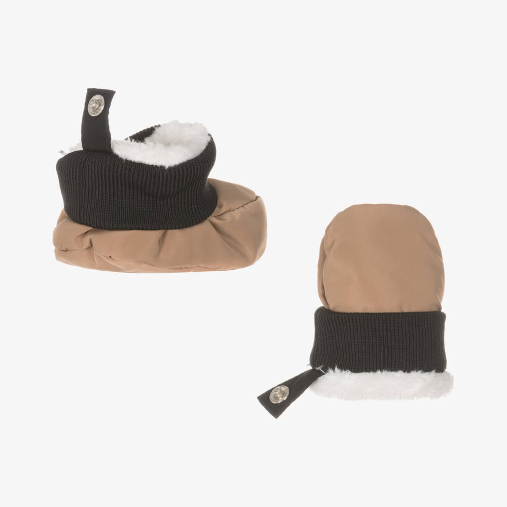 BOSS-Boys Cozy Beige Winter Snowsuit | Childrensalon Outlet