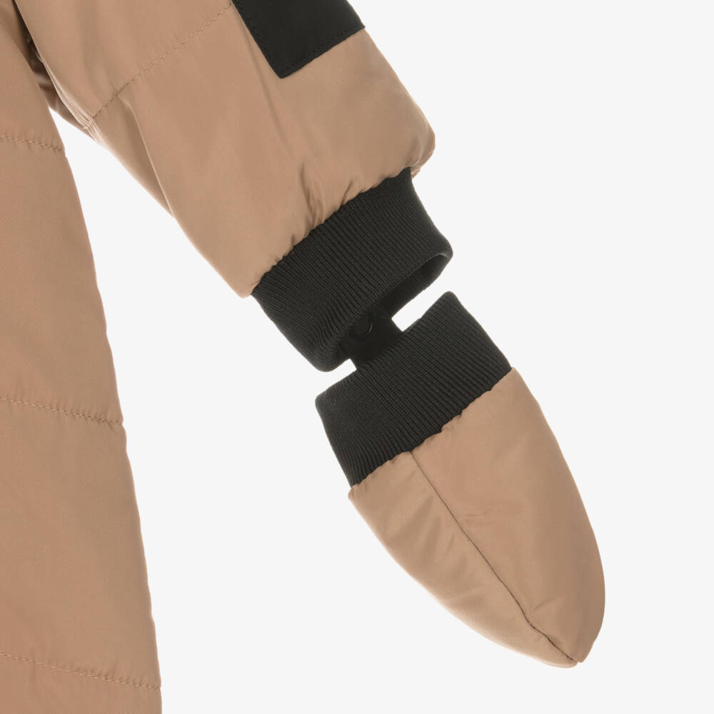 BOSS-Boys Cozy Beige Winter Snowsuit | Childrensalon Outlet