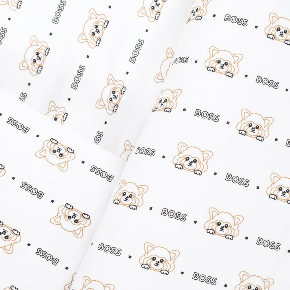 BOSS-Boys Cozy White Waffle Nest | Childrensalon Outlet